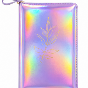Libreta Holográfica Lila con Cremallera – A5 Premium