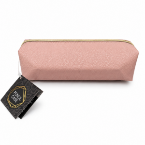 Estuche Elegance Rosa Nude con Cremallera Dorada ✨