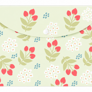 Carpeta Botón Floral Pastel A4 | Diseño Flores Vintage