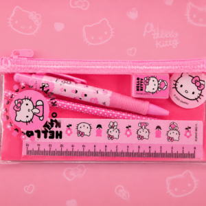 Set de papelería Hello Kitty 5 piezas con estuche rosa 🎀