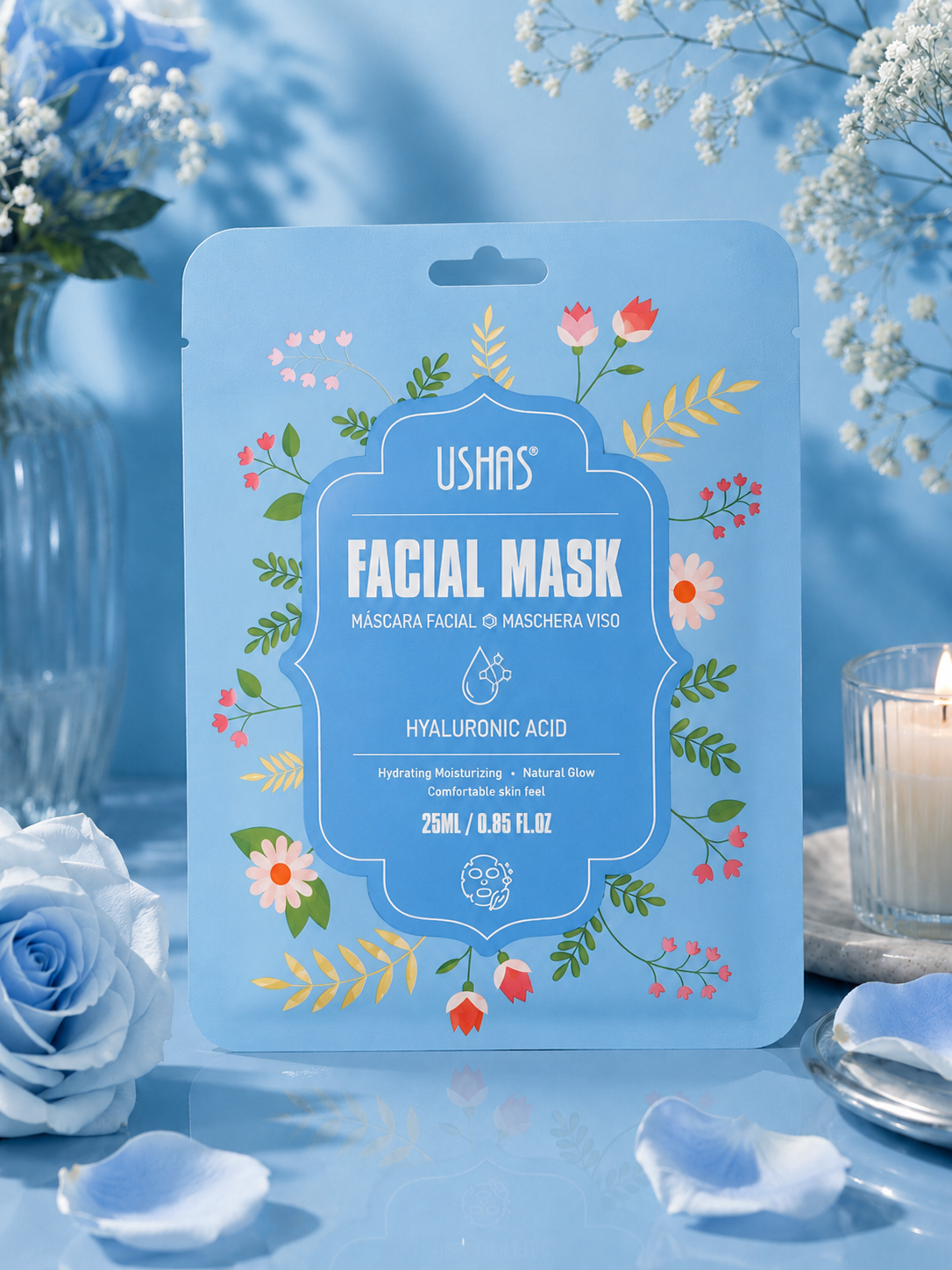 Mascarilla Facial Ácido Hialurónico 💙 – Hidratación intensa