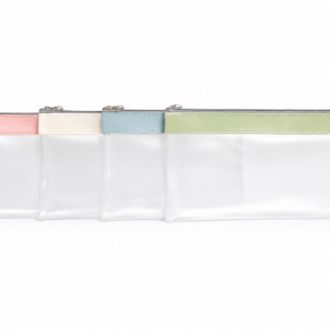 Estuche Transparente Minimalista con Cremallera – Colores Pastel