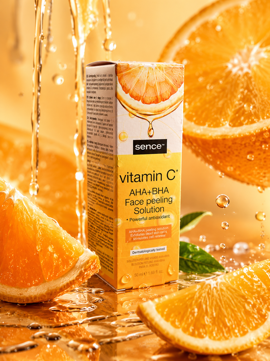Sérum Facial Vitamina C AHA+BHA Sence 🍊🧡