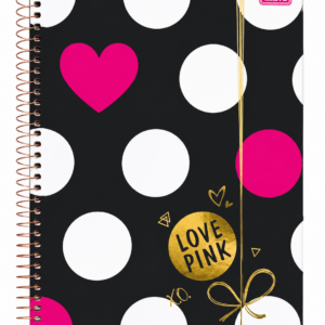 Cuaderno Espiral Love Pink Topos 💖📒
