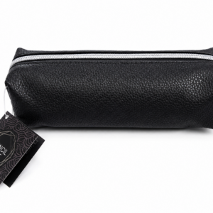 Estuche Elegante Negro Cremallera Plateada 🖤✨