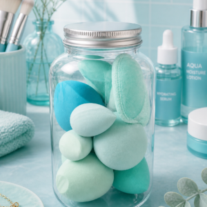 Set de esponjas de maquillaje en tarro Beauty blender mix 💧