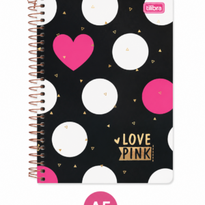 Cuaderno Espiral Love Pink A5 Lunares ✨🖤💖