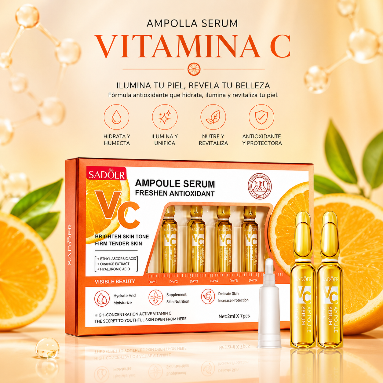 Sérum en Ampollas Vitamina C 🍊✨