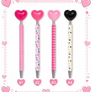 5ce1ccce-7e5a-4abf-ab19-9cf226051077 Bolígrafos kawaii con topper de corazón brillante 💕