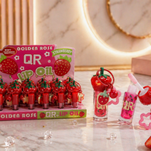 Lip Oil Fresa 🍓 con Llavero – Brillo Hidratante Cute