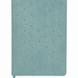 Libreta Terciopelo Verde Agua con Brillantes – A5 Premium