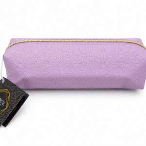 Estuche Elegance Morado Pastel con Cremallera Dorada 💜✨