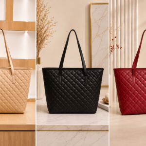 Bolso Tote Acolchado Fashion 🤎🖤❤️