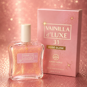 Perfume Vainilla d’Luxe Rosé Glow con Purpurina Rosa 100ml ✨