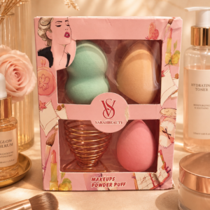Set de Esponjas de Maquillaje Premium + Soporte Metálico