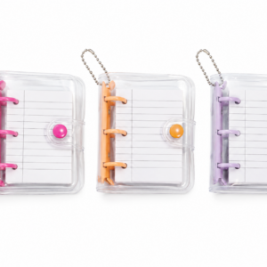 Mini Libreta Llavero Transparente | Bloc de Notas Kawaii