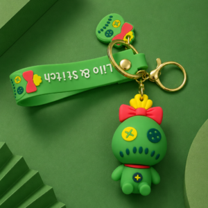 Llavero Kawaii Verde Stitch Style con Muñeco Cute ✨