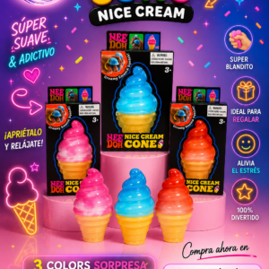 Squishy Nice Cream Cone – Antiestrés Suave y Divertido 🍦💖