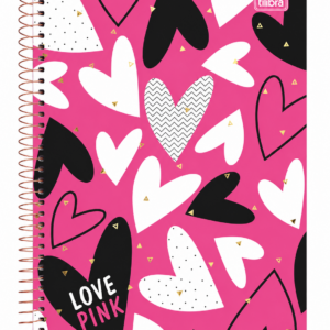 Cuaderno Espiral Love Pink Corazones 💖📒