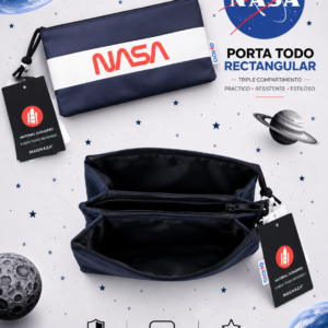 Estuche NASA Magnaza® Rectangular – Triple Azul Espacial