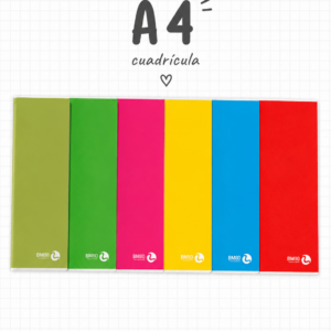 Cuaderno A4 Cuadrícula BM80 | Colores Vibrantes