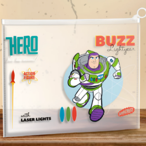 Carpeta Transparente con Zip Buzz Lightyear A4