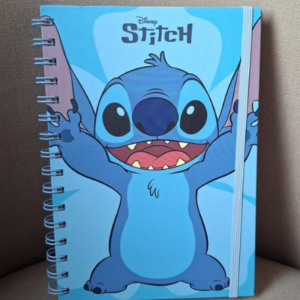 Libreta A5 Disney Stitch Espiral con Goma Elástica – Líneas
