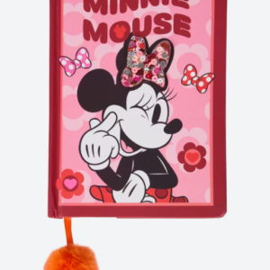 Cuaderno Minnie Roja con Pompon y Lentejuelas ✨🎀
