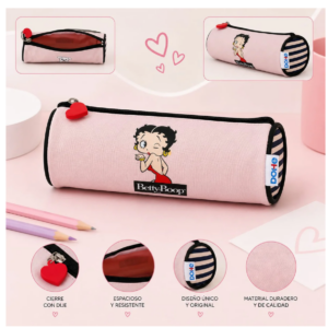Captura de pantalla 2026-05-28 003717 Estuche Betty Boop Rosa Pastel con Cremallera Negra