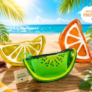 🍋🥝🍊Neceser Frutal Transparente -Kiwi, Limón y Naranja