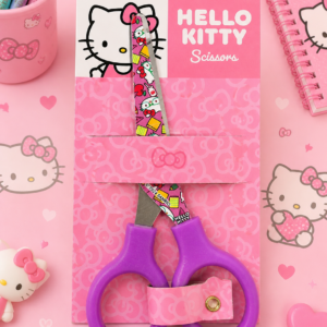 Tijeras infantiles estilo Hello Kitty – Seguras y cómodas para niños