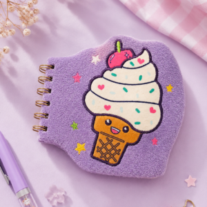 Mini Libreta Kawaii Helado Morado 🍦💜