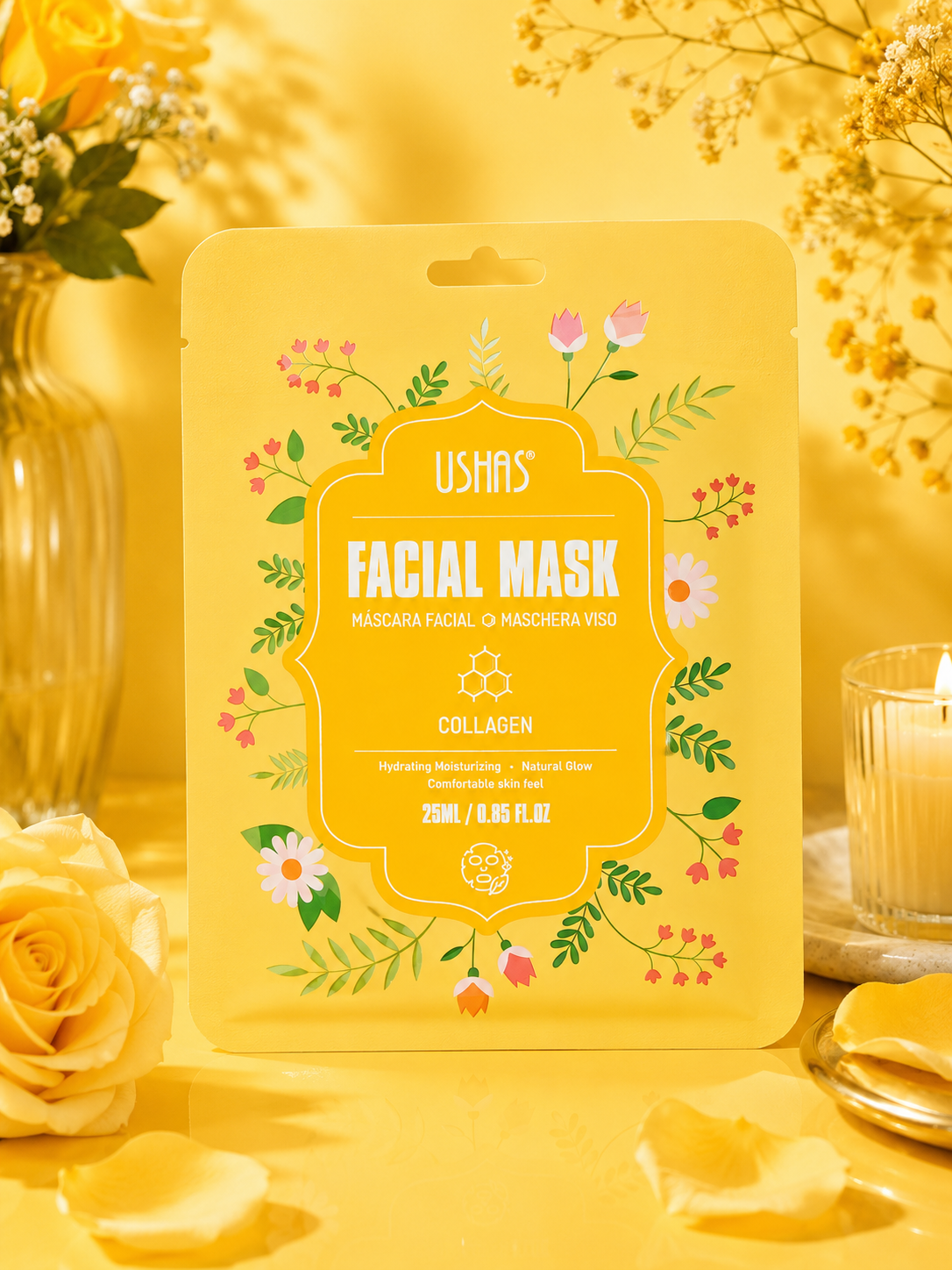 Mascarilla Facial de Colágeno💛Hidratación y Efecto Reafirmante