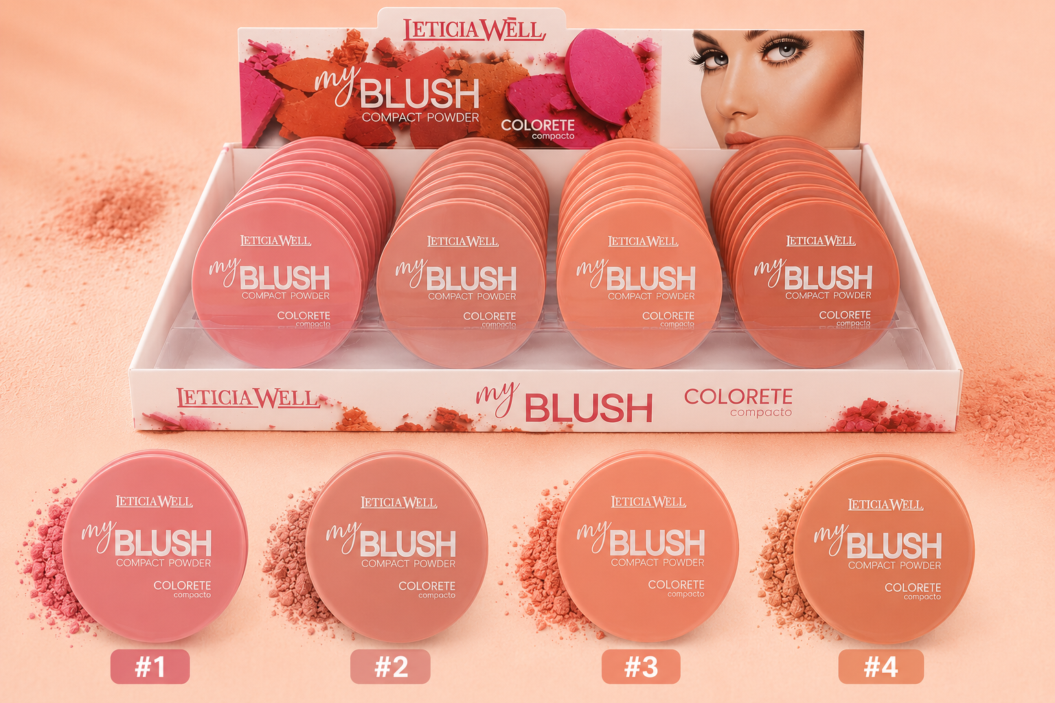 Blush Compacto Leticia Well My Blush ✨ Efecto Natural y Sedoso