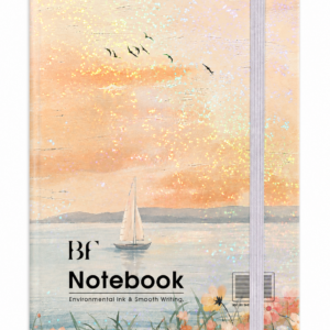 Libreta Holográfica Paisaje Floral y Velero – A5 Premium
