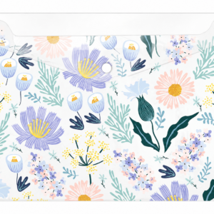 Carpeta Botón Floral Pastel A4 | Diseño Flores Primavera