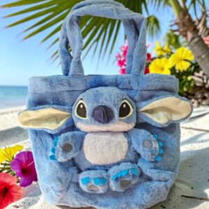 🩵Bolso Peluche Stitch Azul Premium