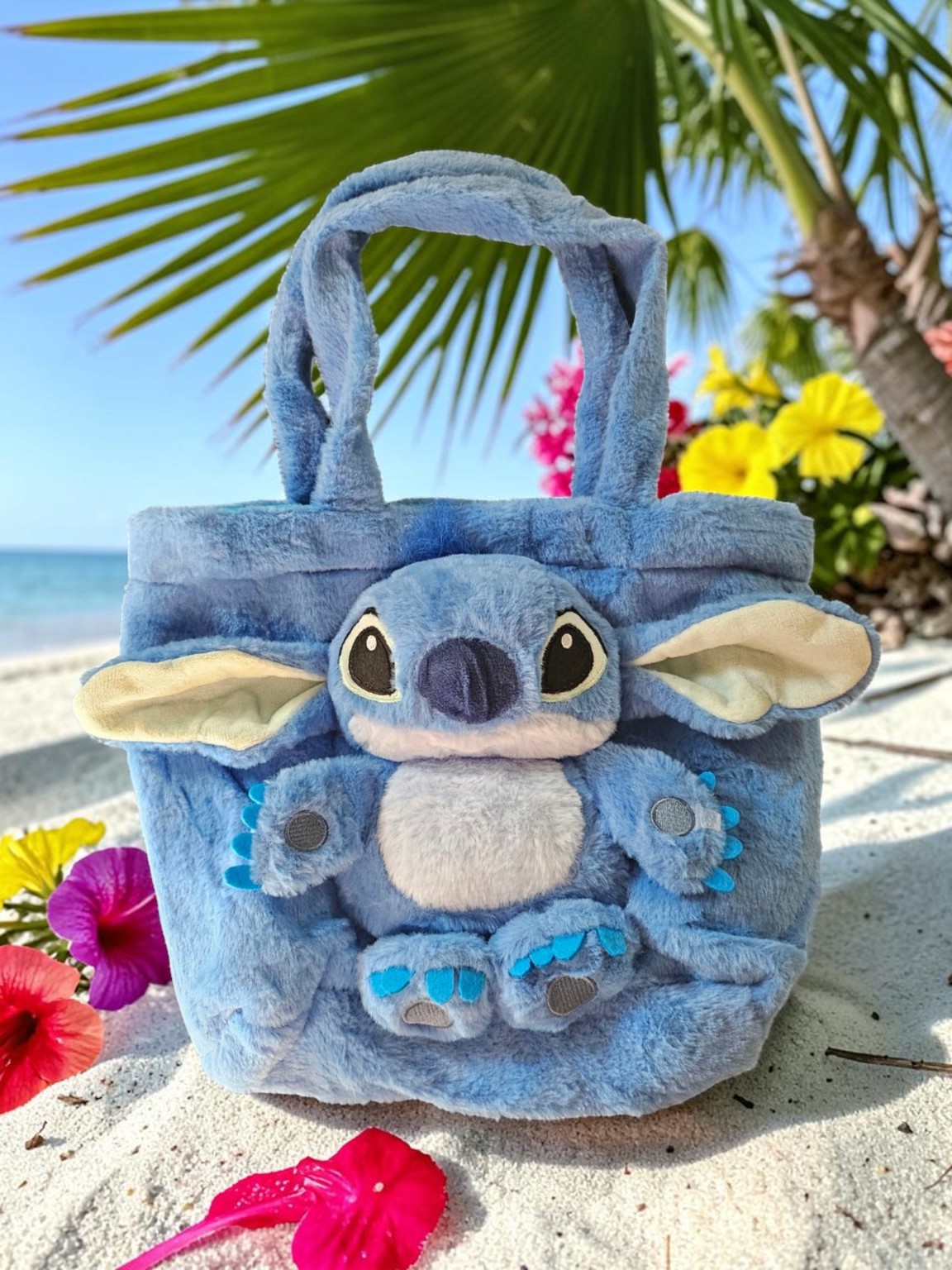 🩵Bolso Peluche Stitch Azul Premium