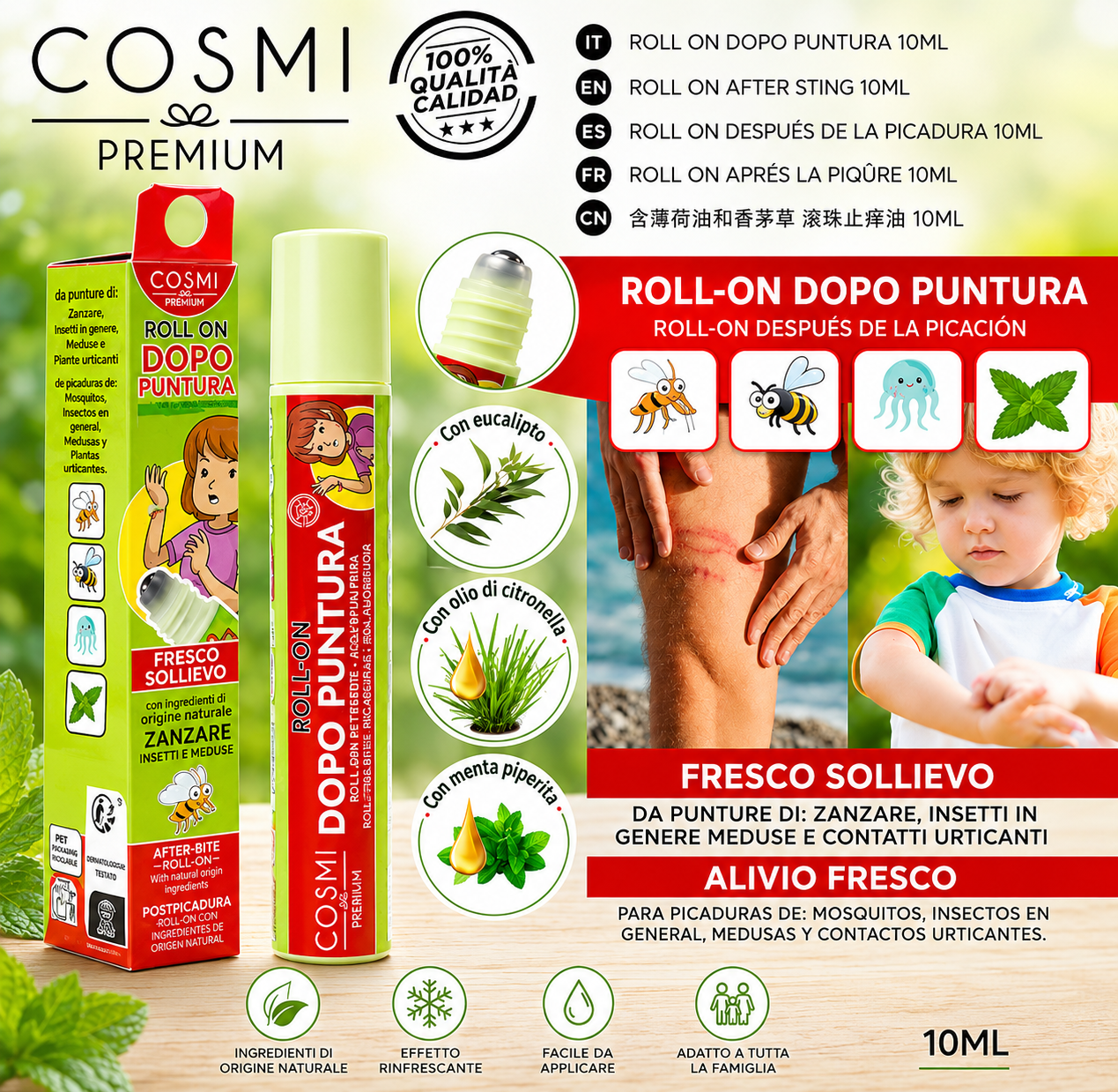 Roll-On Calmante Post Picadura COSMI Premium 10 ml