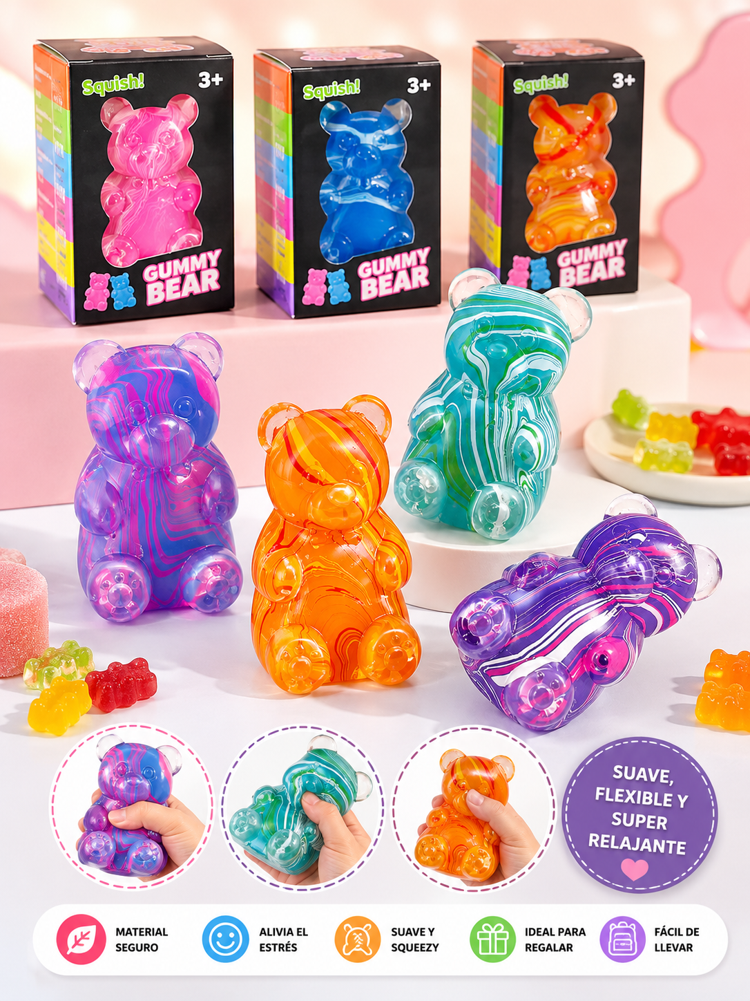 Gummy Bear Squishy Marmolado – Osito Antiestrés 🧸