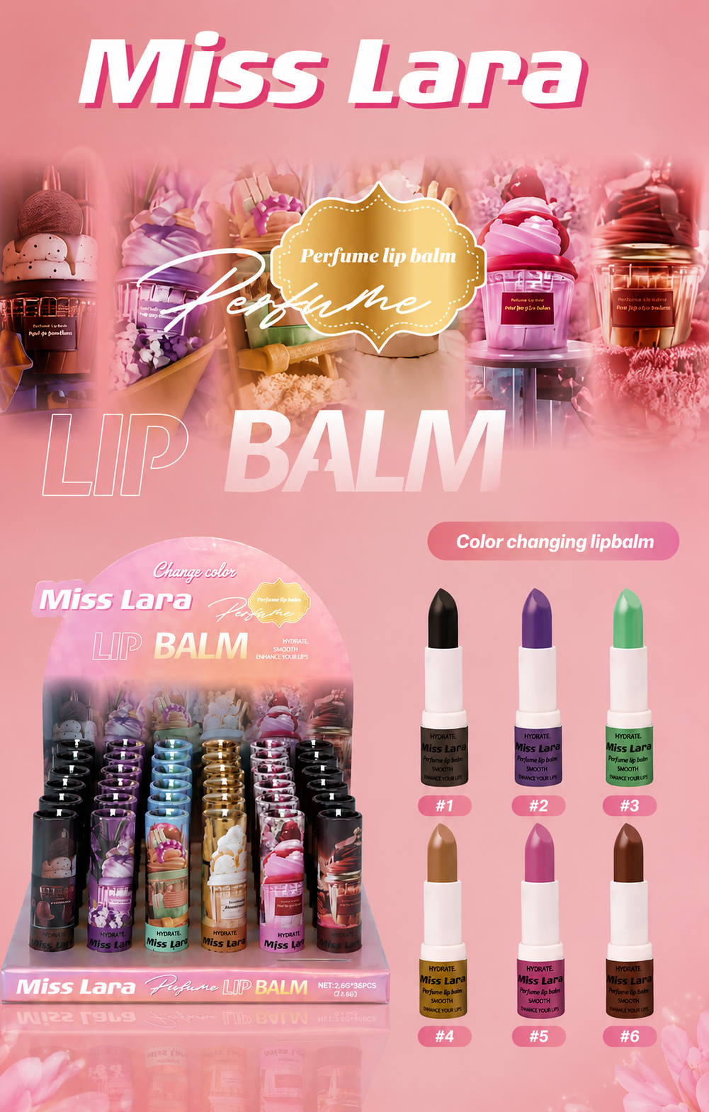 Miss Lara Perfume Lip Balm – Bálsamo Labial Hidratante 💄🫦
