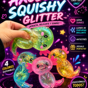 Axolotl Squishy Glitter Antiestrés 😜