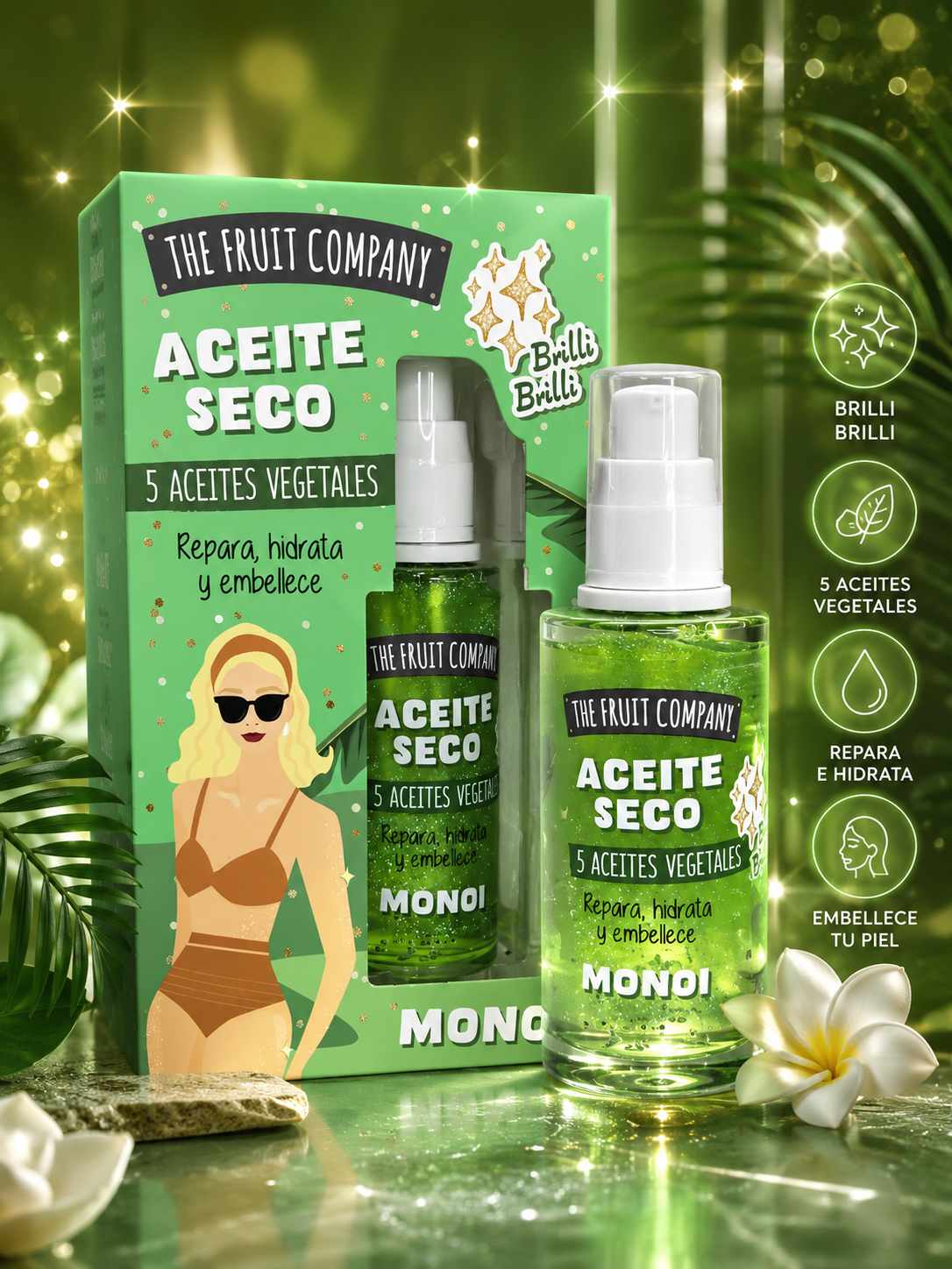 🌴 Aceite Seco Monoi con Brillo – The Fruit Company
