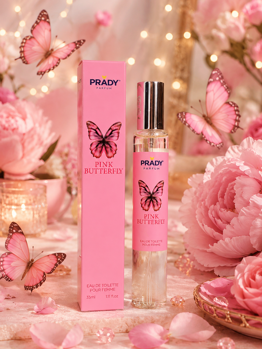 Prady Pink Butterfly Eau de Toilette Mujer 33 ml 🦋🌸