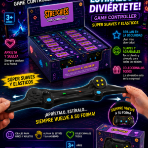Stretchies Game Controller – Juguete Elástico Antiestrés Gamer