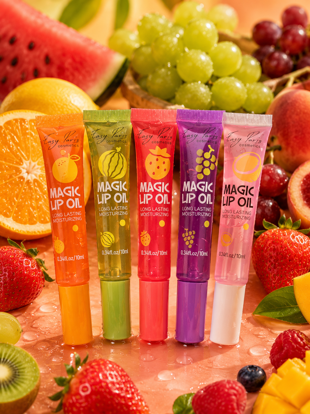 Set Magic Lip Oil Frutal – 5 Aceites Labiales Hidratantes