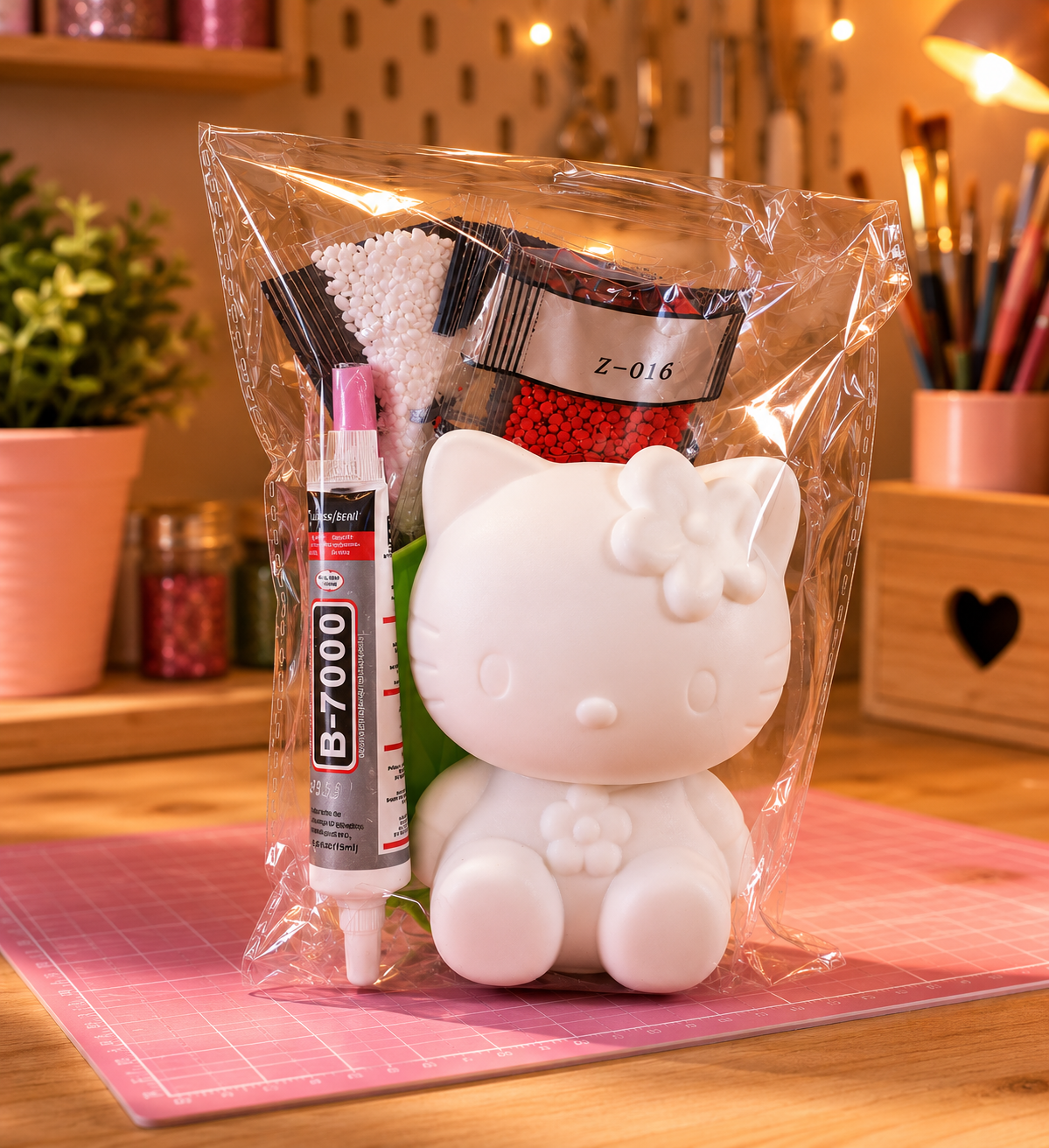 Kit DIY Hello Kitty para Decorar con Diamantes y Perlas