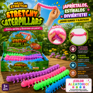 Stretchy Caterpillars – Oruga Elástica Antiestrés Color Sorpresa