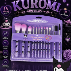 Set de Brochas Kuromi 15 Piezas – Maquillaje Profesional 💜