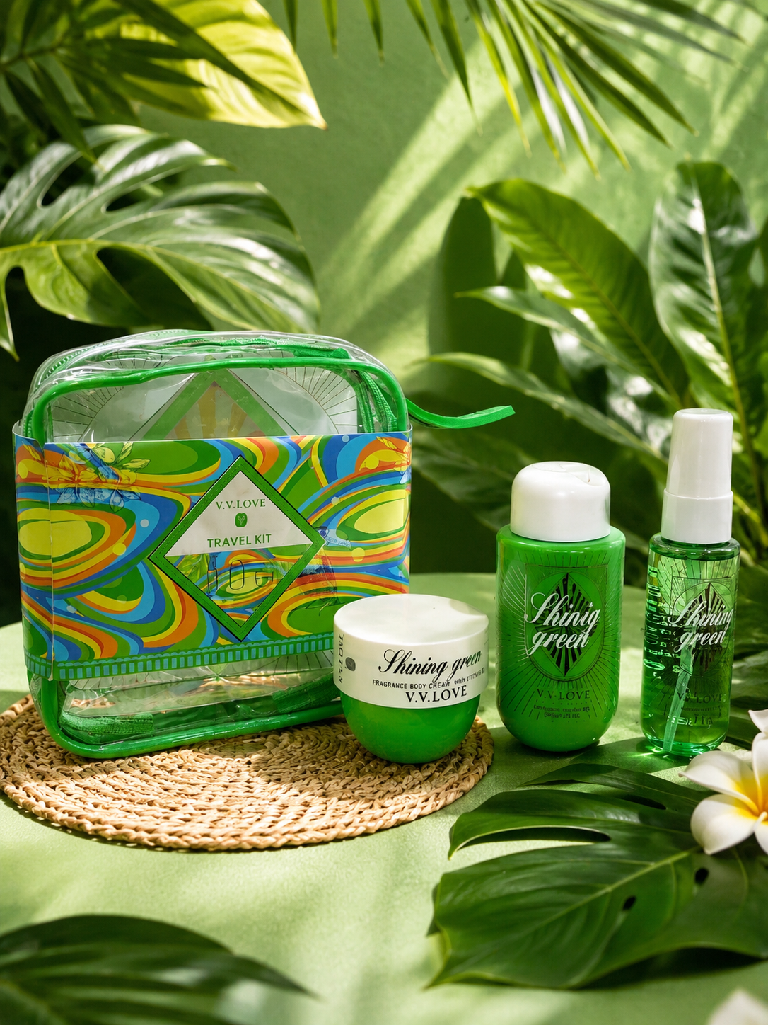 V.V. LOVE Shining Green – Travel Kit Fragancia Fresca y Botánica